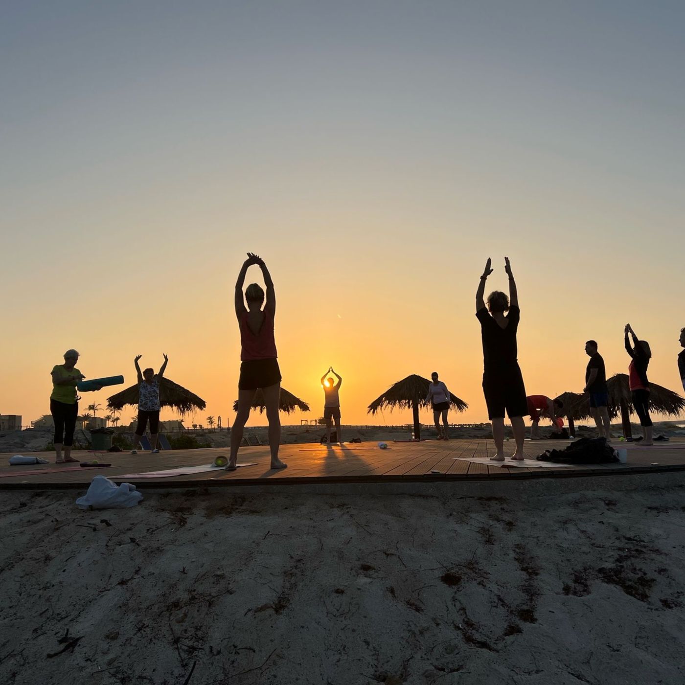 Jóga a pilates u moře
